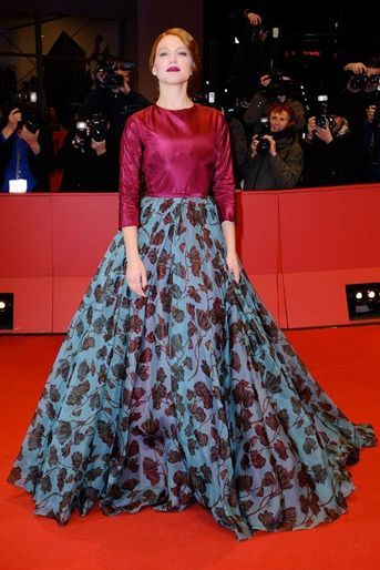 L&#039;actrice française Léa Seydoux lors de la présentation du film &quot;La Belle et la b^te&quot; à Berlin, le 14 février 2014