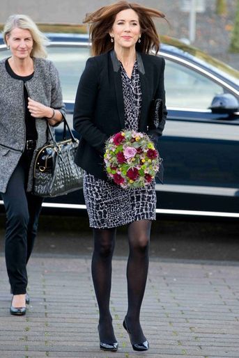 La princesse Mary de Danemark à Odense pour son projet «Netwerk», le 8 octobre 2014