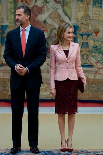 Le roi Felipe VI d’Espagne et la reine Letizia à la réunion annuelle du Conseil de l'Institut Cervantes, le 9 octobre