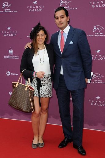 Marion Bartoli et son fiancé  au Qatar Prix de l’Arc de Triomphe à Paris, le 5 octobre 2014