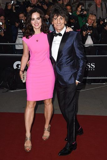 Ronnie Wood et Sally Humphrys à la 17ème cérémonie des GQ Awards 2014.