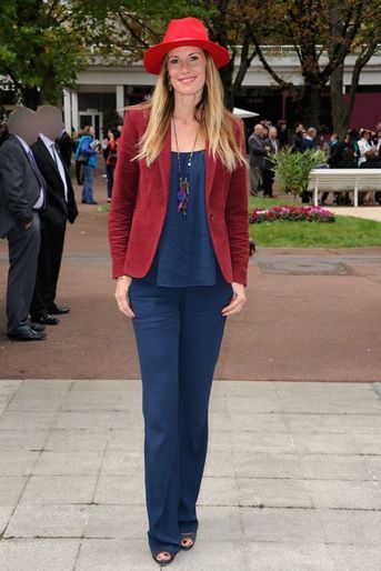 Sophie Thalmann Frédérique Bel au Qatar Prix de l’Arc de Triomphe à Paris, le 5 octobre 2014