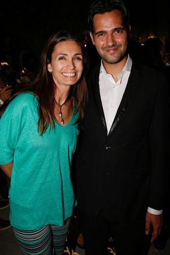 Adeline Blondieau et Yoann Fréget au 10e anniversaire de l’Hôtel de Sers à Paris, le 10 septembre 2014.