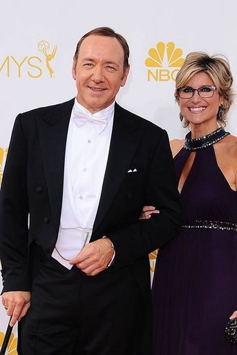 Ashleigh Banfield et Kevin Spacey aux Emmy Awards 2014