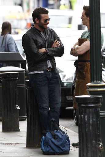 Bradley Cooper en tournage à Londres, le 30 juillet 2014