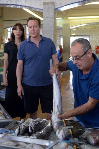 David Cameron et son épouse Samantha à Cascais, au Portugal