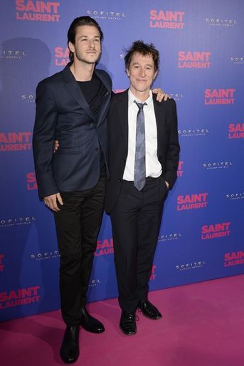 Gaspard Ulliel et Bertrand Bonello à la première de "Saint Laurent" à Paris