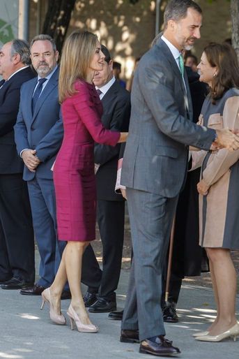 Letizia et Philippe VI à l’université de Castilla-La Mancha à Tolède pour la rentrée universitaire, le 30 septembre 2014
