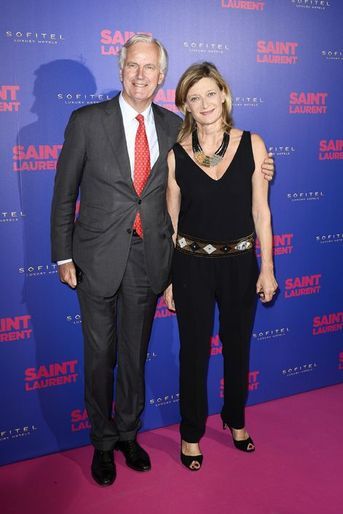 Michel Barnier et son épouse Isabelle à la première de "Saint Laurent" à Paris