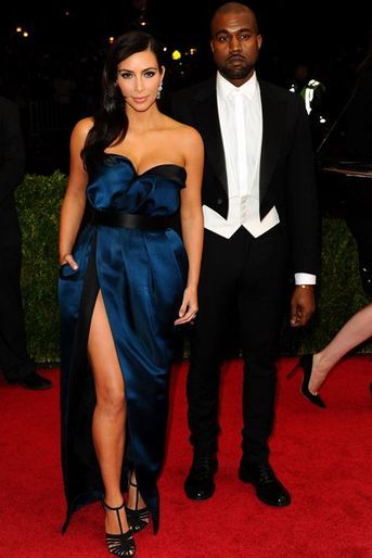 Kim Kardashian (en Lanvin) et Kanye West