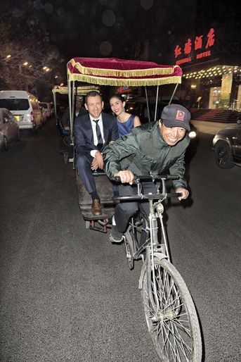 Mardi 15 avril, en rickshaw avec Yaël en route pour une soirée de gala au Temple Hotel avec toute la délégation française.
