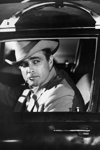Marlon Brando sur le tournage du long-métrage «La Poursuite impitoyable» en 1966. 