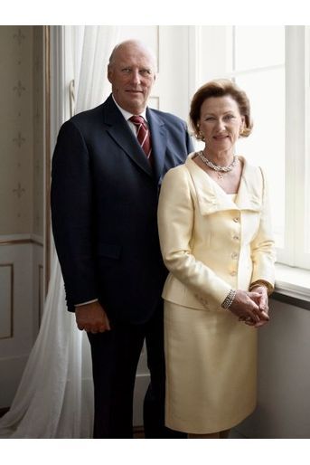 Le roi Harald V et sa reine Sonja