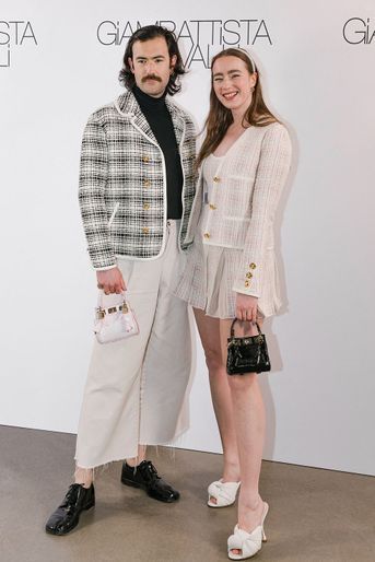 Jean-Sebastien Rocques et Alice Barbier au défilé Giambattista Valli, lors de la Fashion Week de Paris, le 7 mars 2022.