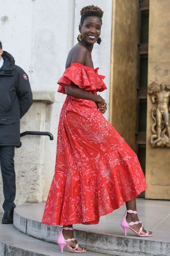 Rokhaya Diallo au défilé Giambattista Valli, lors de la Fashion Week de Paris, le 7 mars 2022.