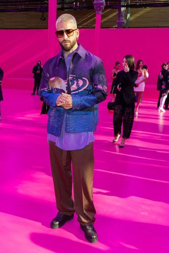 Maluma au défilé Valentino lors de la Fashion Week de Paris, le 6 mars 2022.