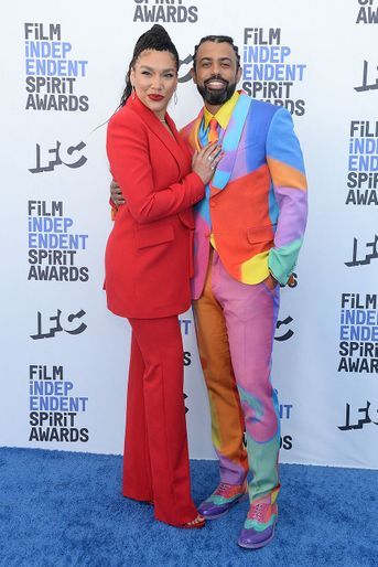 Emmy Raver-Lampman et Daveed Diggs lors de la cérémonie des «Film Independent Spirit Awards», à Santa Monica, le 6 mars 2022.