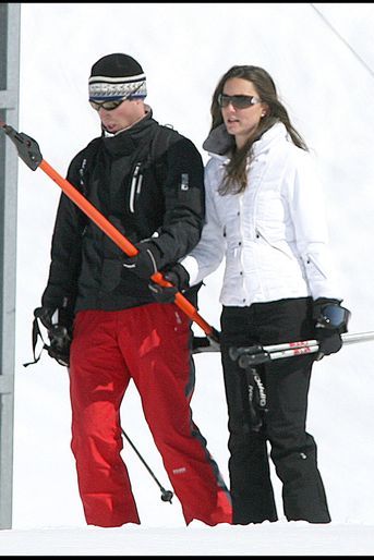 Kate Middleton et le prince William en vacances en Suisse en mars 2008
