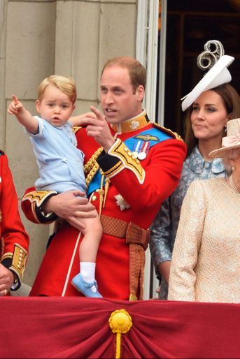 William, George et Kate au Trooping the Colour de juin 2015