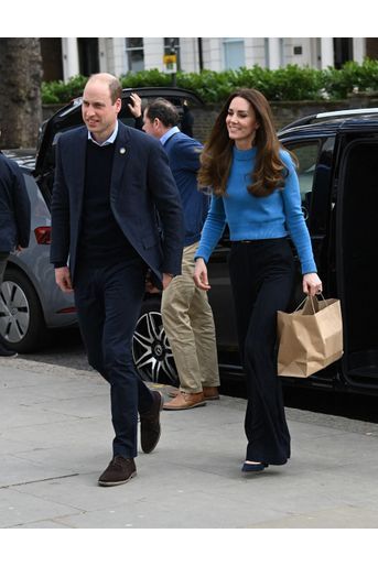 Kate Middleton et le prince William à leur arrivée au Centre culturel ukrainien à Londres, le 9 mars 2022