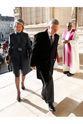 Le roi des Belges Philippe et la reine Mathilde à Bruxelles, le 19 février 2019