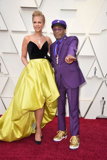 Tonya Lewis Lee et Spike Lee sur le tapis rouge de la 91e cérémonie des Oscars le 24 février 2019