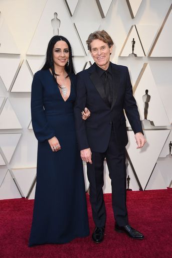 Willem Dafoe et Giada Colagrande sur le tapis rouge de la 91e cérémonie des Oscars le 24 février 2019