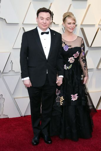 Mike Myers et Kelly Tisdale sur le tapis rouge de la 91e cérémonie des Oscars le 24 février 2019