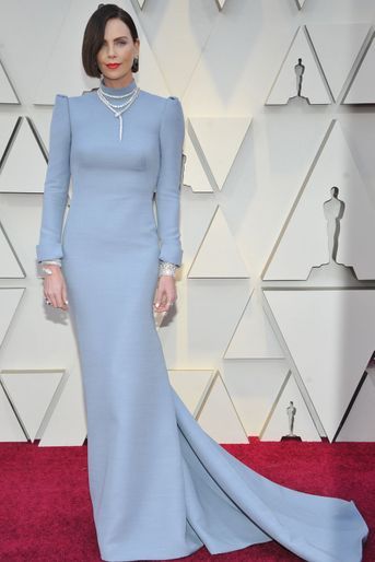 Charlize Theron lors de la 91e cérémonie des Oscars 2019 à Los Angeles, le 24 février 2019 