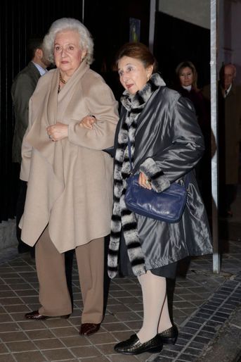 L'infante Margarita d'Espagne avec sa soeur aînée l'infante Pilar, le 25 novembre 2012
