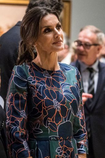 La reine Letizia d'Espagne à Londres, le 13 mars 2019