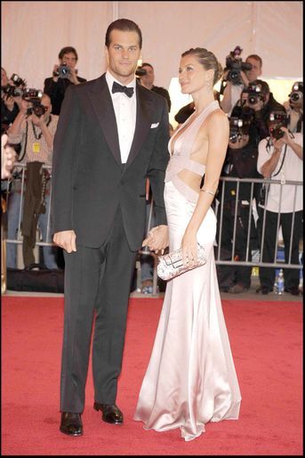 Tom Brady et Gisele Bündchen lors de la soirée de gala au Metropolitan Museum de New York, le 5 mai 2008 