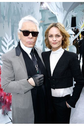 Vanessa Paradis et Karl Lagerfeld en 2015