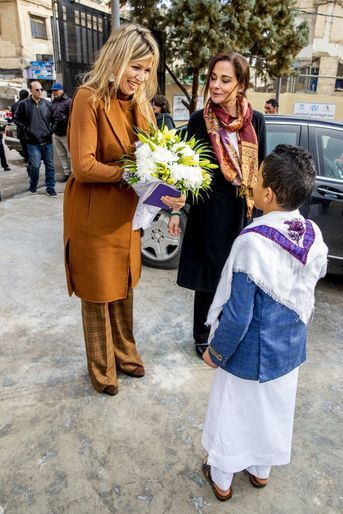 La reine Maxima des Pays-Bas en Jordanie, le 11 février 2019