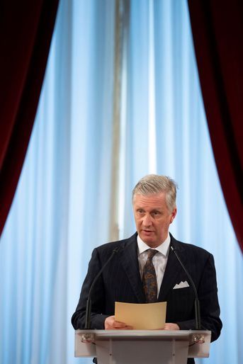 Le roi des Belges Philippe au Palais royal à Bruxelles, le 29 janvier 2019