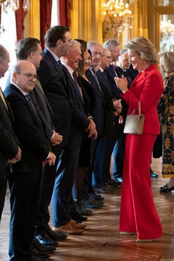 La reine des Belges Mathilde au Palais royal à Bruxelles, le 29 janvier 2019