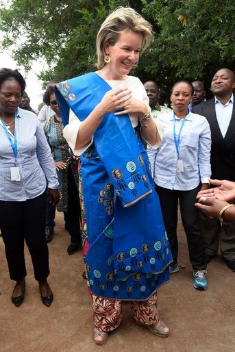 La reine Mathilde de Belgique au Mozambique en visite humanitaire, le 5 février 2019