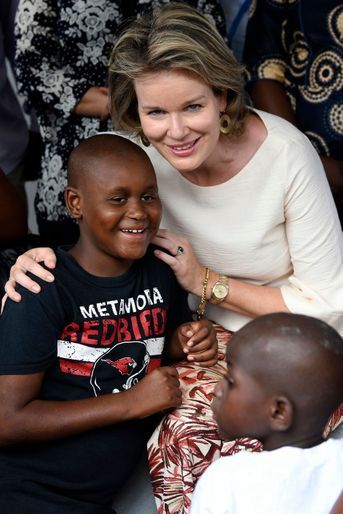 La reine des Belges Mathilde à l'hôpital de Chokwé au Mozambique, le 5 février 2019