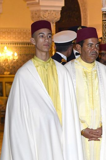 Le prince Moulay El Hassan du Maroc avec son oncle le prince Moulay Rachid, à Rabat le 13 février 2019