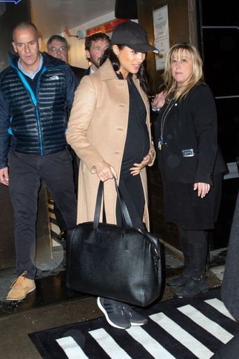 Meghan Markle à la sortie de son hôtel à New York City, le 20 février 2019. 