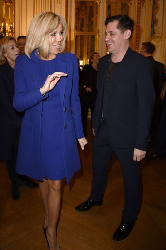 Olivier Py et Brigitte Macron. 