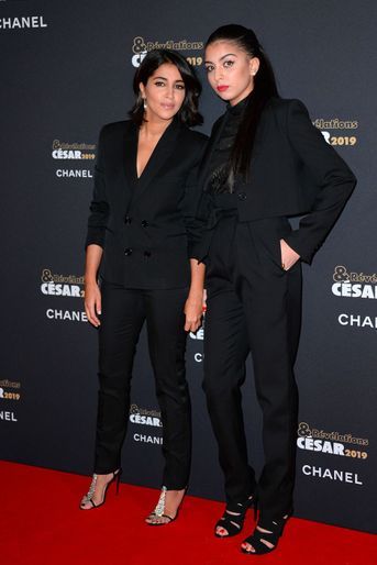 Leïla Bekhti et Kenza Fortas ("Shéhérazade") au Petit Palais pour la soirée des Révélations des César, lundi 14 janvier