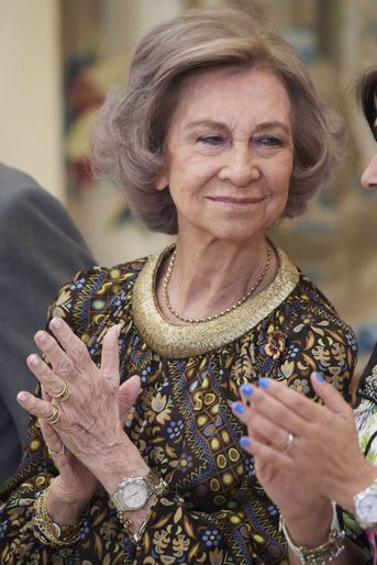 L'ex-reine Sofia d'Espagne à Madrid, le 10 janvier 2018