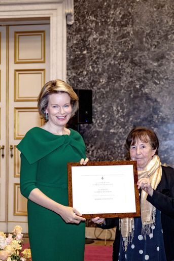 La reine des Belges Mathilde distinguée au Palais des Académies à Bruxelles, le 12 février 2019