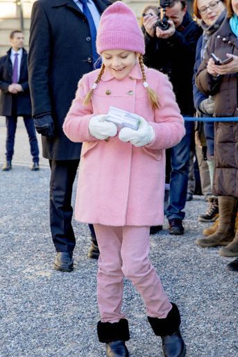 La princesse Estelle de Suède à Stockholm, le 12 mars 2019