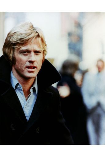 Robert Redford sur le plateau du film "Les Trois Jours du Condor", 1975 