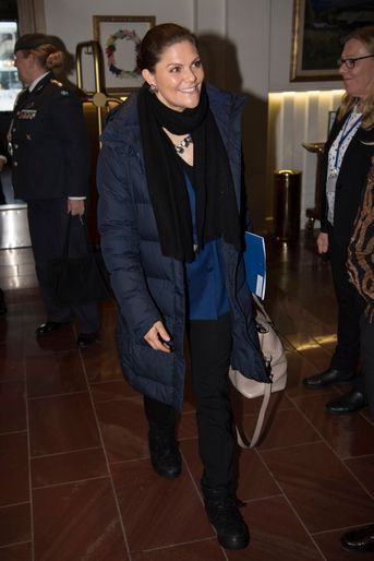 La princesse Victoria de Suède à Sälen, le 13 janvier 2018
