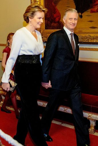 La reine Mathilde et le roi des Belges Philippe à Bruxelles, le 19 décembre 2018