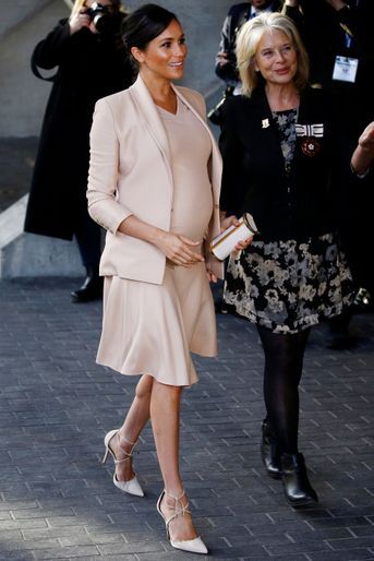 Meghan Markle, la duchesse de Sussex, au Royal National Theatre à Londres le 30 janvier 2019