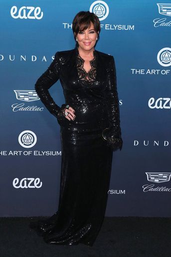 Kris Jenner au gala Art of Elysium, à Los Angeles, samedi 5 janvier